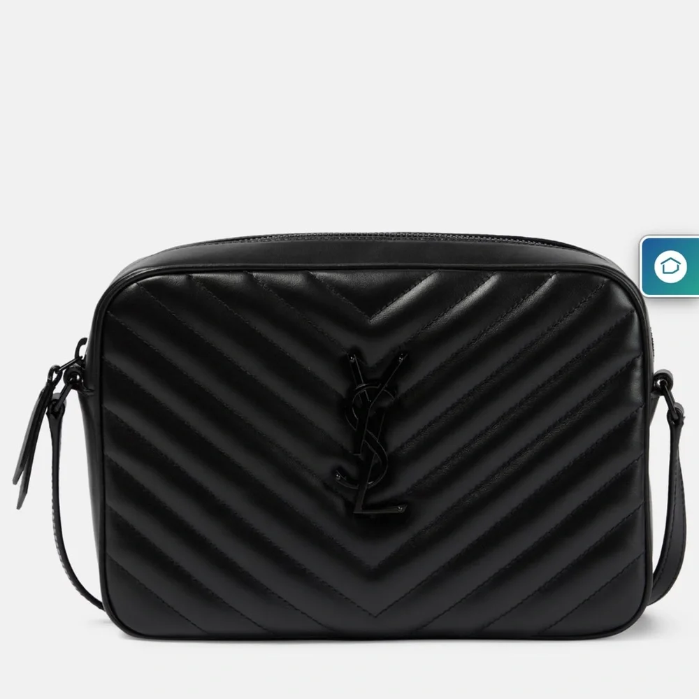 Yves Saint Laurent Black Quilted Leather Crossbody Bag